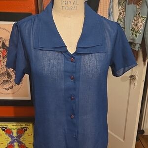 Elegant Blue Women's Top